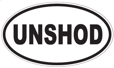 UNSHOD - Oval Sticker