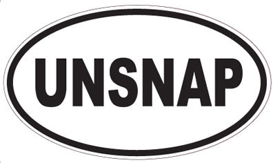 UNSNAP - Oval Sticker