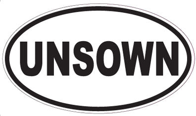 UNSOWN - Oval Sticker