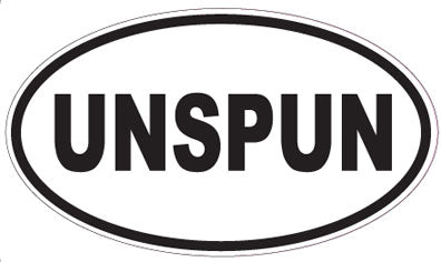 UNSPUN - Oval Sticker