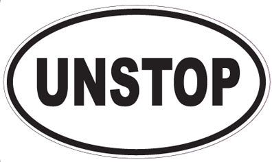 UNSTOP - Oval Sticker