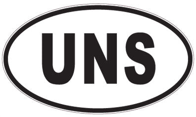 UNS - 3 Letter Initials Oval Magnet