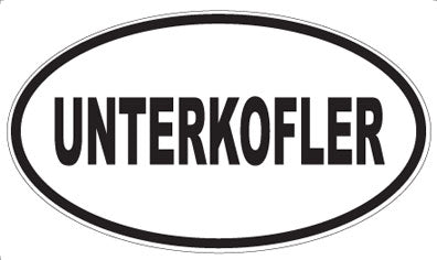 UNTERKOFLER - Oval Sticker