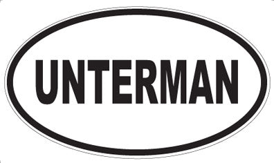 UNTERMAN - Oval Sticker