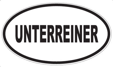 UNTERREINER - Oval Sticker