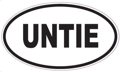 UNTIE - Oval Sticker