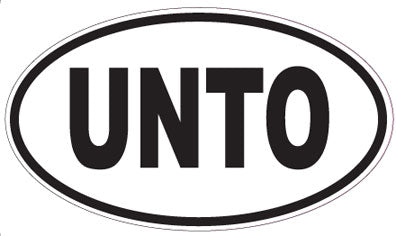 UNTO - Oval Sticker
