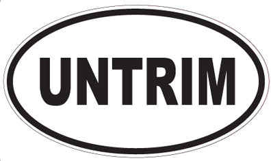 UNTRIM - Oval Sticker
