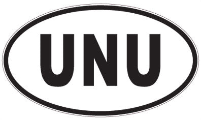 UNU - 3 Letter Initials Oval Magnet