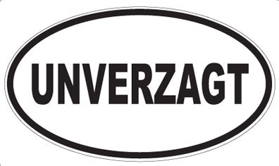 UNVERZAGT - Oval Sticker