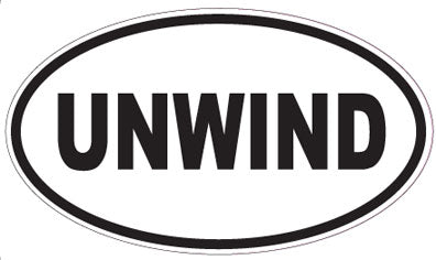 UNWIND - Oval Sticker