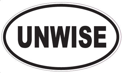 UNWISE - Oval Sticker