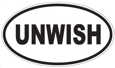 UNWISH - Oval Sticker