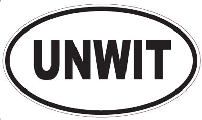 UNWIT - Oval Sticker