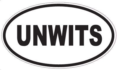 UNWITS - Oval Sticker