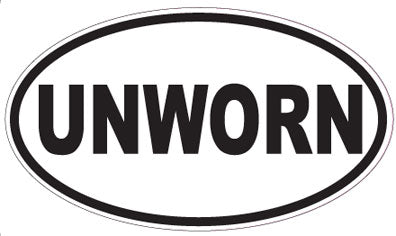 UNWORN - Oval Sticker