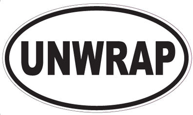 UNWRAP - Oval Sticker
