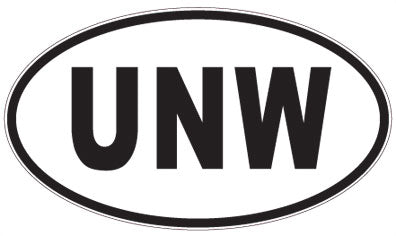 UNW - 3 Letter Initials Oval Magnet