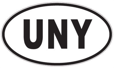 UNY - 3 Letter Initials Oval Magnet