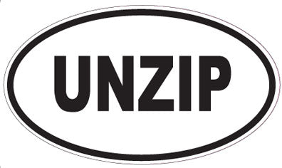 UNZIP - Oval Sticker