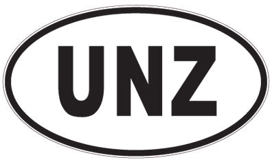 UNZ - 3 Letter Initials Oval Magnet