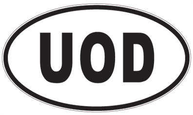 UOD - 3 Letter Initials Oval Magnet