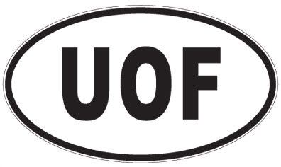 UOF - 3 Letter Initials Oval Magnet