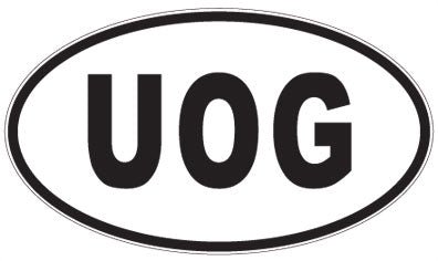 UOG - 3 Letter Initials Oval Magnet