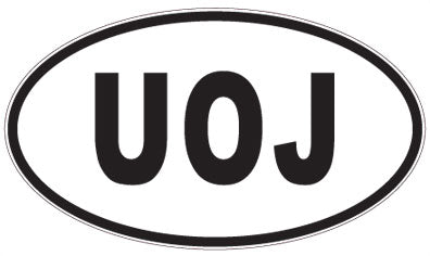UOJ - 3 Letter Initials Oval Magnet
