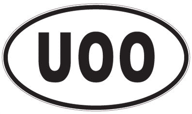 UOO - 3 Letter Initials Oval Magnet
