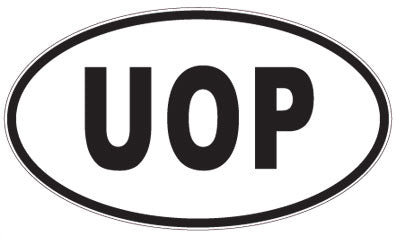 UOP - 3 Letter Initials Oval Magnet