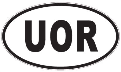 UOR - 3 Letter Initials Oval Magnet