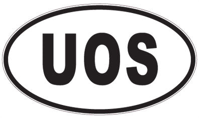 UOS - 3 Letter Initials Oval Magnet