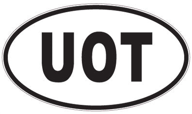 UOT - 3 Letter Initials Oval Magnet