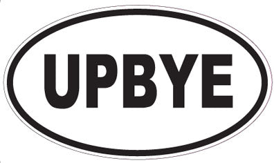 UPBYE - Oval Sticker