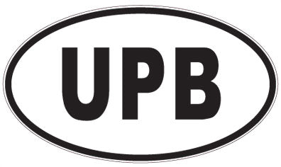 UPB - 3 Letter Initials Oval Magnet