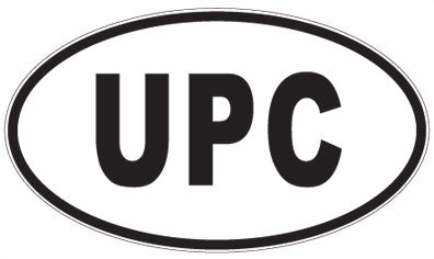 UPC - 3 Letter Initials Oval Magnet