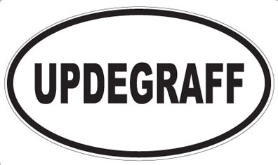 UPDEGRAFF - Oval Magnet