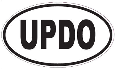 UPDO - Oval Sticker