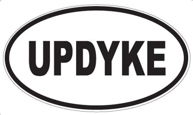 UPDYKE - Oval Sticker