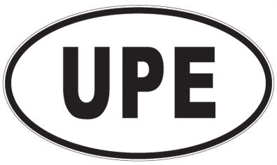 UPE - 3 Letter Initials Oval Magnet