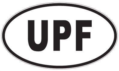 UPF - 3 Letter Initials Oval Magnet