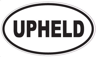 UPHELD - Oval Sticker