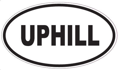 UPHILL - Oval Sticker