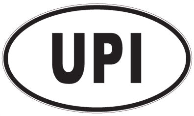 UPI - 3 Letter Initials Oval Magnet