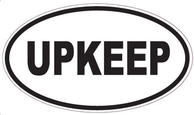 UPKEEP - Oval Sticker