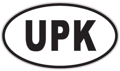 UPK - 3 Letter Initials Oval Magnet