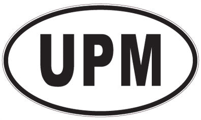UPM - 3 Letter Initials Oval Magnet