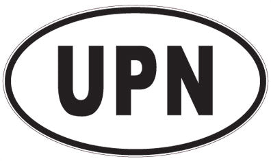 UPN - 3 Letter Initials Oval Magnet