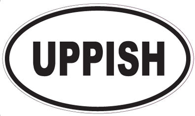 UPPISH - Oval Sticker